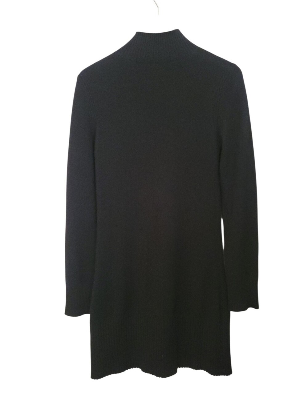 FRAME 100% Cashmere Black Mock Neck Sweater Dress Tunic Size Medium